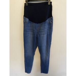 C Pink Skinny Blue Jeans Maternity Size L